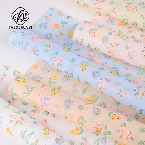Garden Bear Soft Stretch Film 40*50cm Holiday Gift Wrap Moisture Proof Fresh Flower Bouquet Packaging