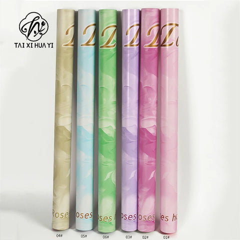 Double-sided Waterproof PVC Flower Wrapping Paper for Valentine's Day Bouquets and Gifts Florist Wrapper