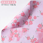 Internet Famous Art Paper Flower Bundle Packaging Single-Sided Coated Fresh Spring Broken Flowers Paper