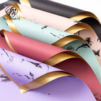 Waterproof Marble Pattern Gilded Paper Flower Bouquet Single Side Coated for Flower Shop Packaging