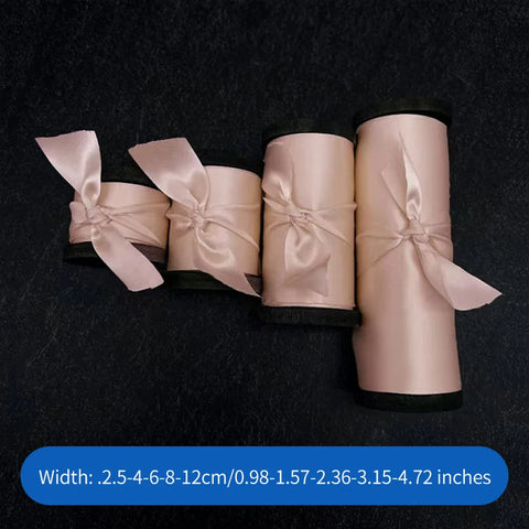 100% Pure Luxury Silk Ribbon Roll 2cm 3.8cm 6.3cm 10cm Wide Custom Hand Dyed Free Sample for Christmas Wedding Occasions