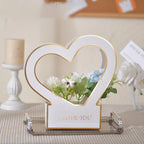 Luxury Gold Stamping Heart-Shaped Gift Boxes with Handle Offset Printing for Bouquets and Gifts
