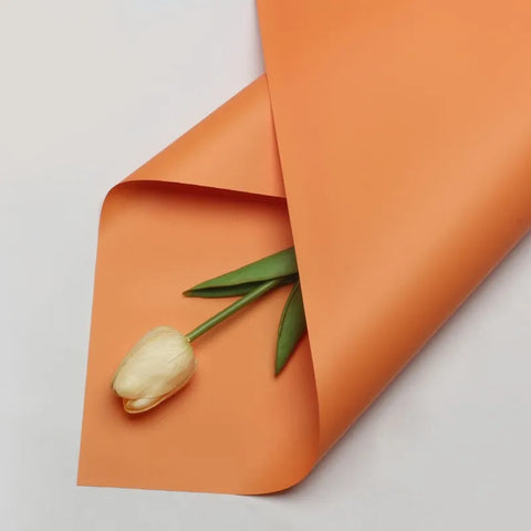 Handmade Ou Ya Two-Color Floral Wrapping Paper Waterproof Flower Packaging with Coating for Bouquets