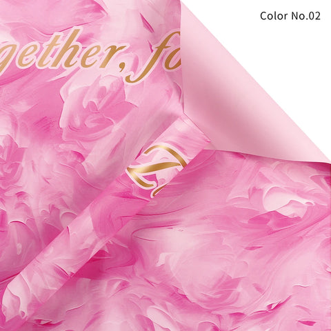 Double-sided Waterproof PVC Flower Wrapping Paper for Valentine's Day Bouquets and Gifts Florist Wrapper