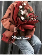 Multi-Color Coated Imitation Hemp Series Packaging Materials Fresh Flower Gift Wrapping Paper Fabric for Flower Shop Packaging