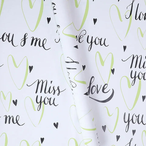 Waterproof Floral Heart in Love Bouquet Packaging Paper Single Side Coated Flower Art Paper