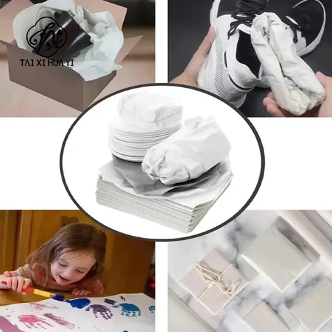 Customized White Art Paper Gift Wrapping for Shoes and Clothing Eco-friendly & Waterproof