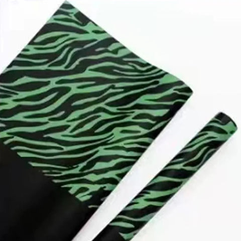 Wholesale Wrapping Gifts PVC Coated Virgin Pulp Style Flower Zebra Pattern Waterproof Floral Art Paper