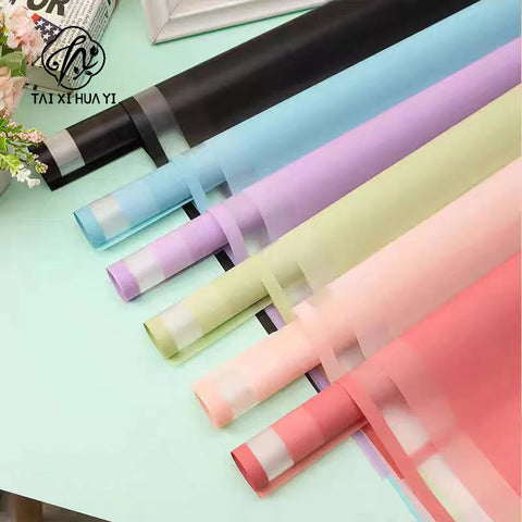 High Quality Thick Waterproof Flower Wrapping Tissue Paper Double Sided with Fog Surface Matte Color for Birthday Packaging Roll