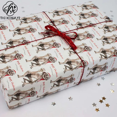 Personalized Eco-Friendly Art Paper Starch Coated Single Sided Lord Rings Gollum Christmas Wrapping Paper 60x60cm Custom Printed