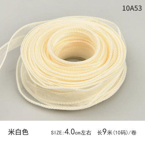 Fishtail Luxury Satin Silk Ribbon Fresh Flower DIY Material Wavy Edge Bow Ribbon Cake Edge Christmas