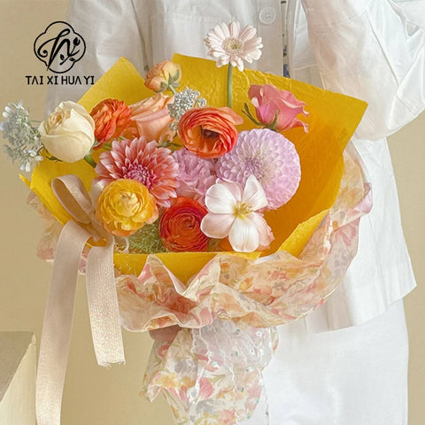 Valentine's Day 520 Printed Snow Pear Paper Flower Package Single Side Coated Bouquet Wrapping Paper