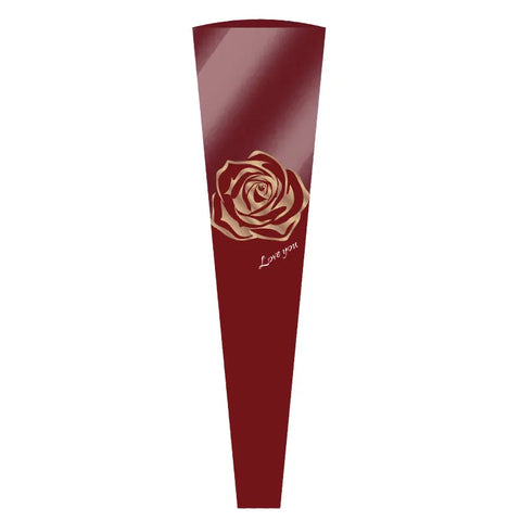 Elegant Rose Bouquet Bag for Mother's Day Valentine's Day Fresh Flower Packaging PE Coating