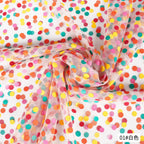 Net Red 50CM*1.5M Flower Packaging Paper Colorful Dots Florist Bouquet Gift Wrapping Mesh Roll Popular for Bouquet Flower