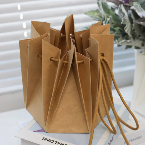 Portable  Paper Trapezoidal Hand-held Flower Bouquet Packaging Inner Liner and Fixed Rose Hugging Bag with Waterproof Feature
