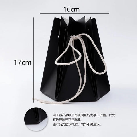 Hand-made Hexagonal Hug Flower Bag Rose Bouquet Recycled Kraft Paper Waterproof Luxury Square Shape Cotton Rope Offset Printing