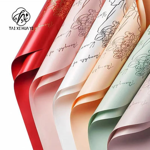 Vintage Waterproof Bouquet Flower Wrapping Paper PE Made From Premium Plastic Paper Material for Gift Wrapping