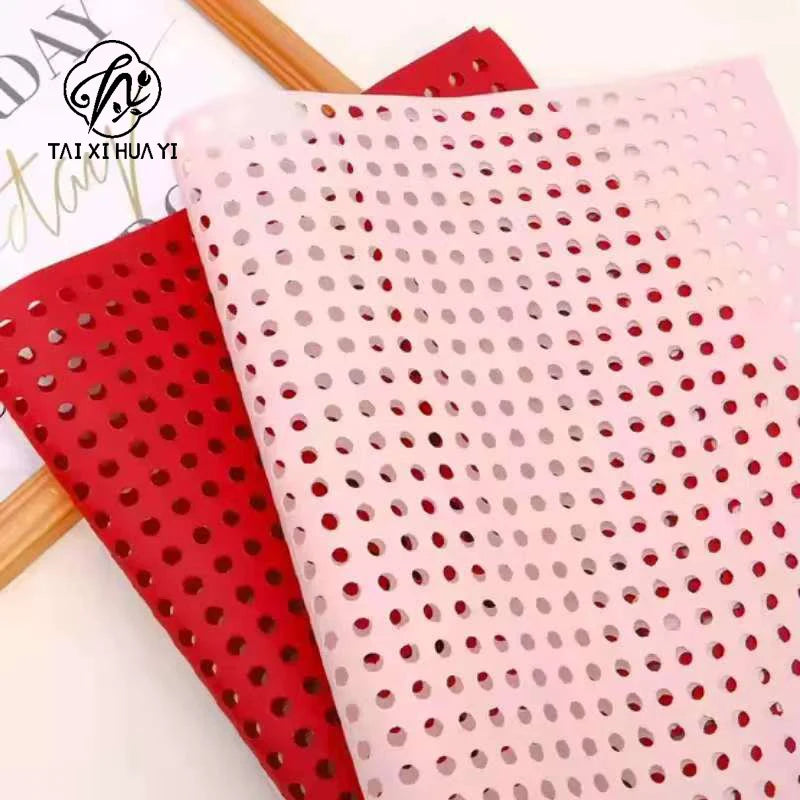 Single-Sided Coated Embossed Hollow Hole Paper Flower Waterproof Decorative Packaging Paper