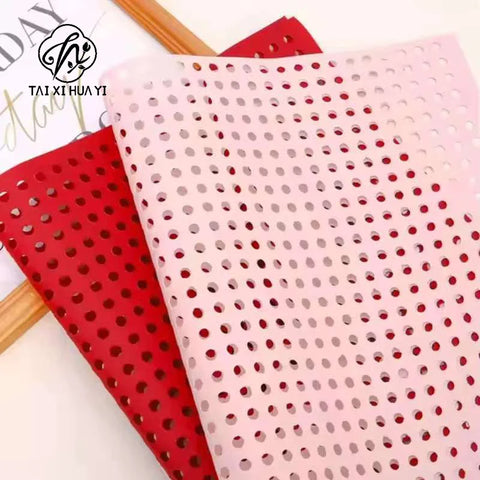 Single-Sided Coated Embossed Hollow Hole Paper Flower Waterproof Decorative Packaging Paper