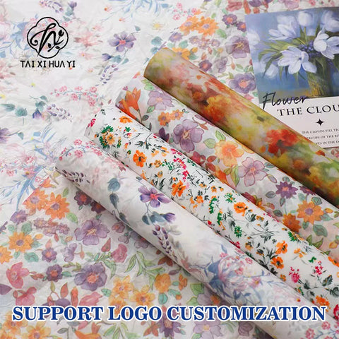 Double-Sided Sydney Bond Paper Antistatic Pleated Base Bouquet Wrapping Paper for Gift & Packaging Custom Logo