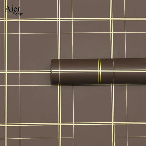 Large Grid Mesh PP Red Check Thickened Waterproof Disposable Floral Bouquet Recyclable Art Paper Wrapping Packaging