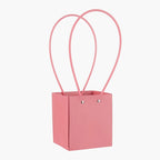 Portable Square Flower Gift Carrier Bags Art Paper Bouquet Wrapping Floral Bag for Arrangements Kraft Paper for Easy Storage