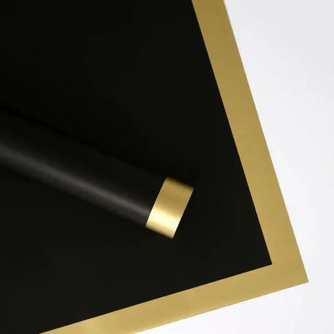 Cynthia Eurasian Paper Waterproof Flower Material Gold Color Edge Border Packaging Paper Bouquet with Coating