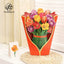 Customized 3D Colorful Birthday & Mother's Day Flower Rose Art Paper Eco-friendly Greeting Card