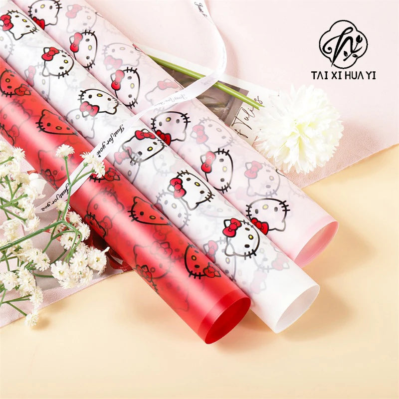 Coated Single Side Eco-Friendly Recyclable Waterproof Mist Paper Flower Packaging Cat Head Design Offset Printed