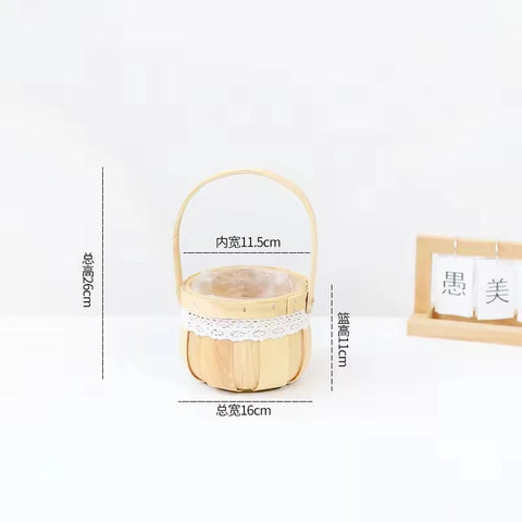 Handmade Wicker Basket Home Storage Fashionable Hanging Eco-friendly Rattan Woven Flower Basket