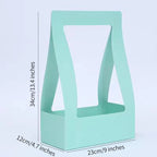 Simple Portable Paper Box Matt Lamination Flower Basket for Wedding Decor Packaging for Flowers and Folders