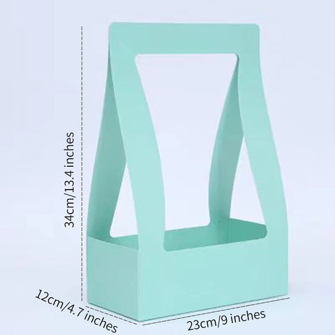 Simple Portable Paper Box Matt Lamination Flower Basket for Wedding Decor Packaging for Flowers and Folders