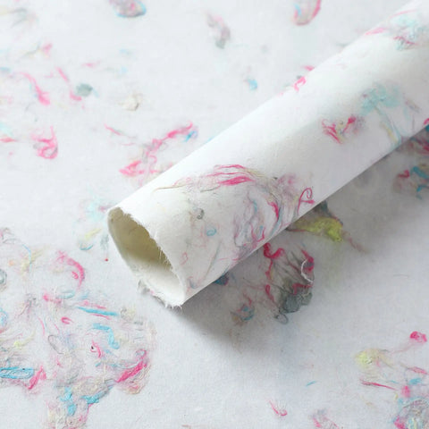Dunhuang Art Hand-Torn Wood Pulp Wrapping Paper Coated Floral Gifts with Ancient Methods Flower Wrapping Paper