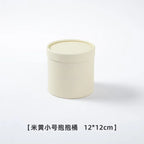 Portable and Waterproof Biodegradable Kraft Paper Flower Box Handheld Round Cylinder Packaging for Fashionable Gifts