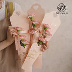 10pcs New Creative Kraft Paper Flower Box for Valentines Day Gifts and Flower Wrapping Packaging