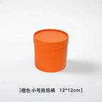 Portable and Waterproof Biodegradable Kraft Paper Flower Box Handheld Round Cylinder Packaging for Fashionable Gifts