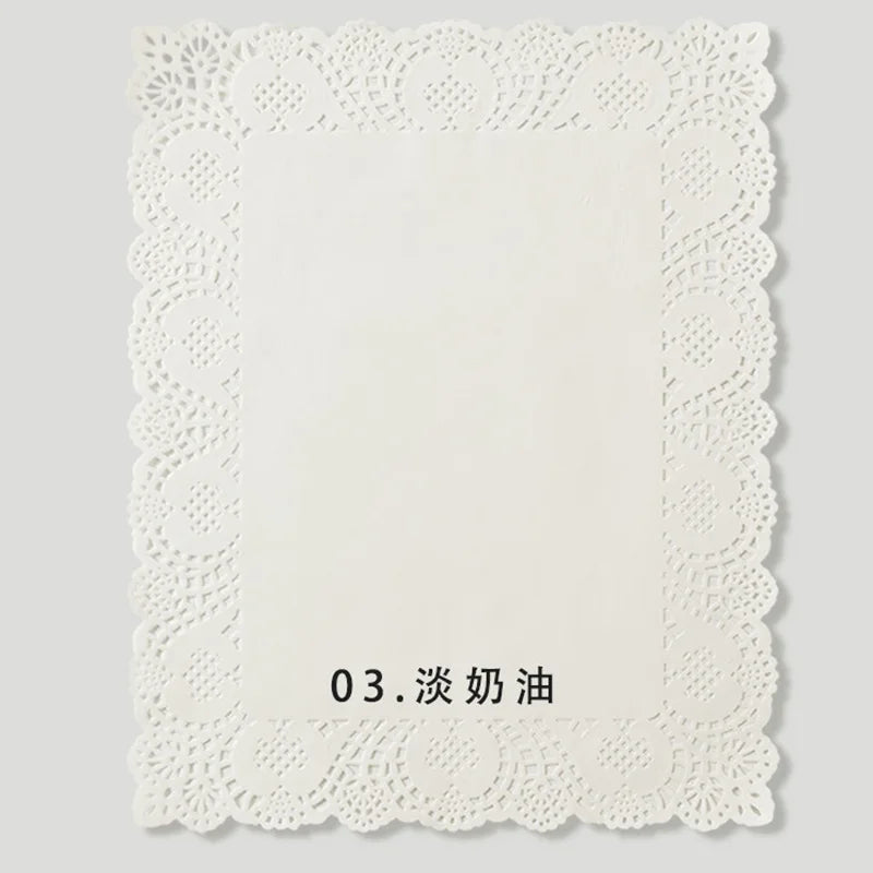 Coated Sea Salt Cheese Hollow Lace Edge Flower Packaging Paper Single Side for Mother's Day Bouquet