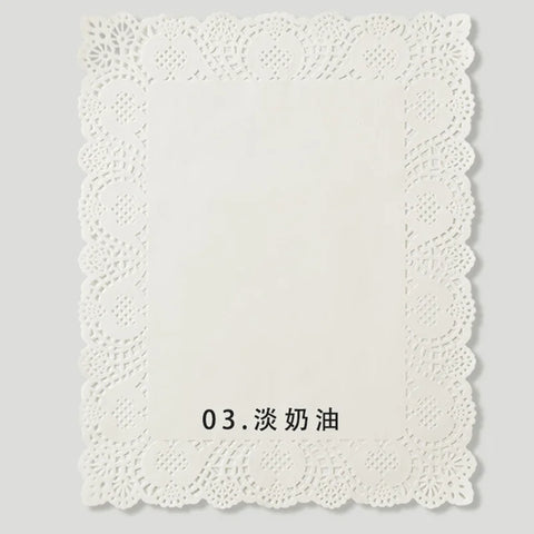 Coated Sea Salt Cheese Hollow Lace Edge Flower Packaging Paper Single Side for Mother's Day Bouquet