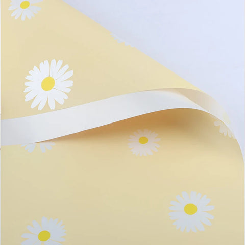 Simple and Fresh Flower Printed Waterproof Material for Flower Shop Bouquet Packaging Paper