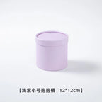 Portable and Waterproof Biodegradable Kraft Paper Flower Box Handheld Round Cylinder Packaging for Fashionable Gifts