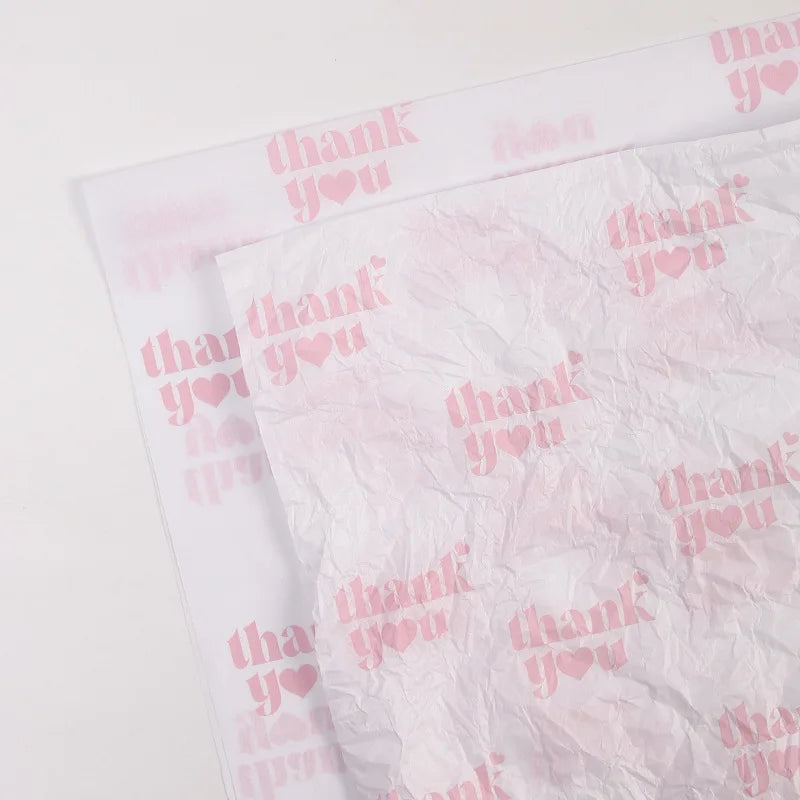 Simple English Coated Snow Pear Paper Single Side PE Coating Thank You Message