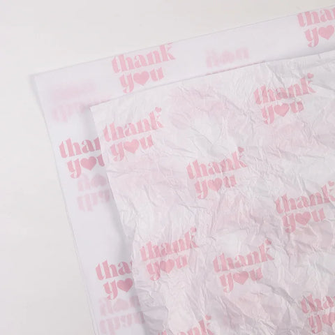 Simple English Coated Snow Pear Paper Single Side PE Coating Thank You Message