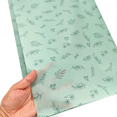 50*70cm White Recyclable Gift Wrapping Paper Flower Design for Clothing Underwear Shoes Socks Packaging