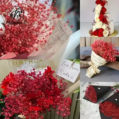 Preserved Crystal Grass Baby's Breath Dried Flowers for Home Arrangement & Wedding DIY Bouquet Baby Breath Flower Artificial