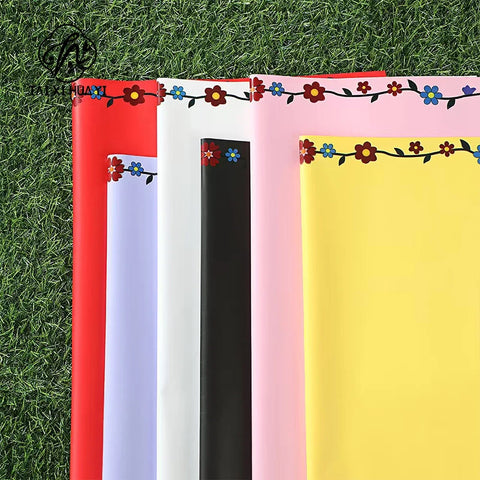 Eco-friendly Water-proof Sweet Floral Paper Flowers Packaging Single Side Coated for Flower Shops
