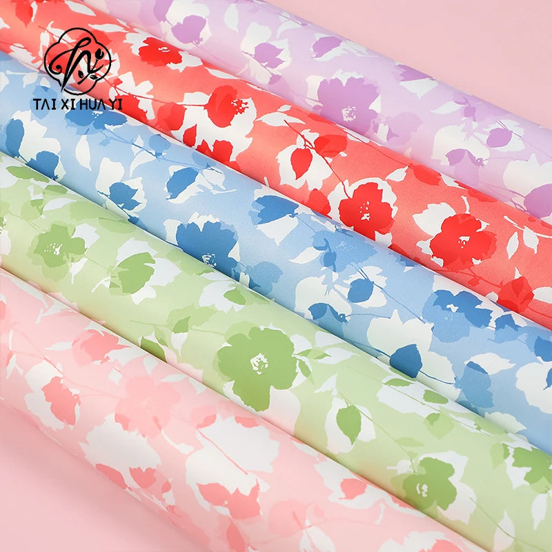 Single-sided Coated Paper Summer Flower Tea Flower Packaging Plastic OPP Material Paper Bouquet รูปสินค้ารอง
