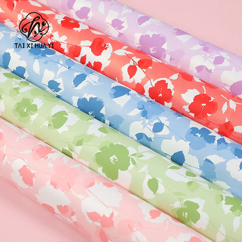 Single-sided Coated Paper Summer Flower Tea Flower Packaging Plastic OPP Material Paper Bouquet