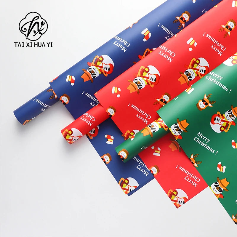 Eco-friendly Wrapping Paper Cotton Pulp Single-sided Coated for Christmas Bouquets Gift Wrapping Paper