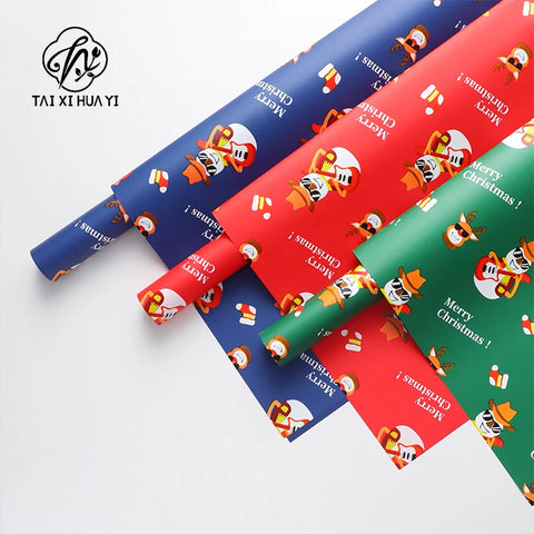 Eco-friendly Wrapping Paper Cotton Pulp Single-sided Coated for Christmas Bouquets Gift Wrapping Paper