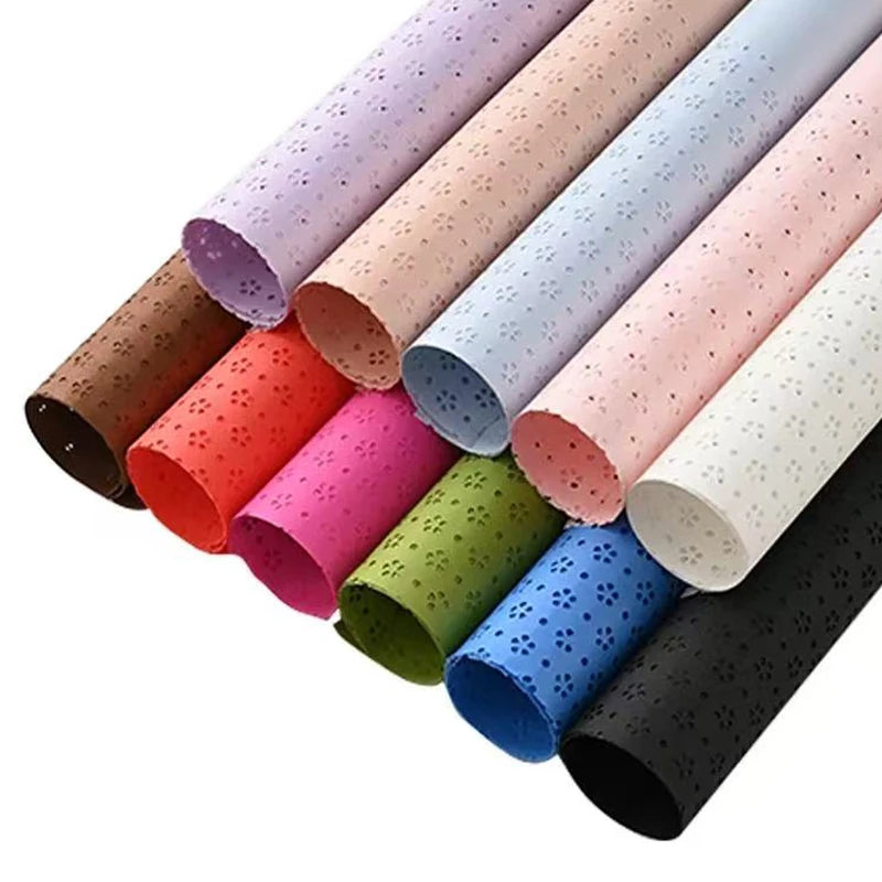 New Design Korean Waterproof Floral Gift Packaging Paper Hollow Bouquet for Flower Arrangements
